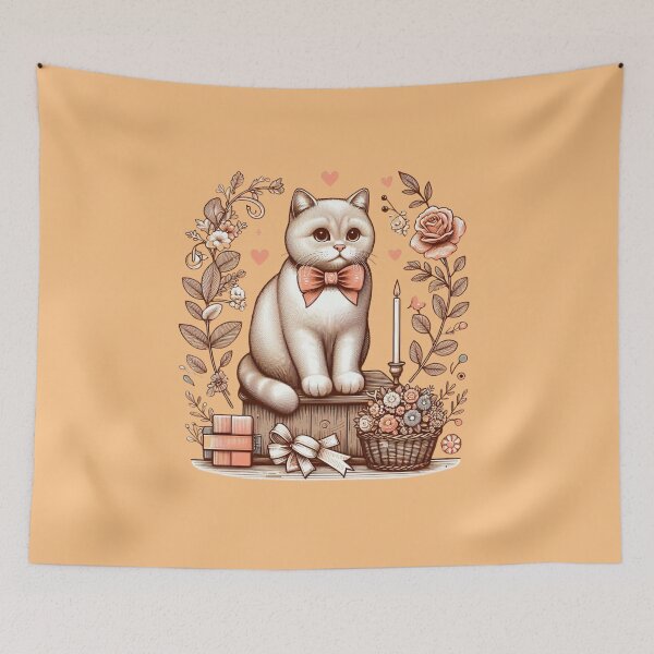Item preview, Cute Kitty Floral Vibes designed and sold by KTGim.