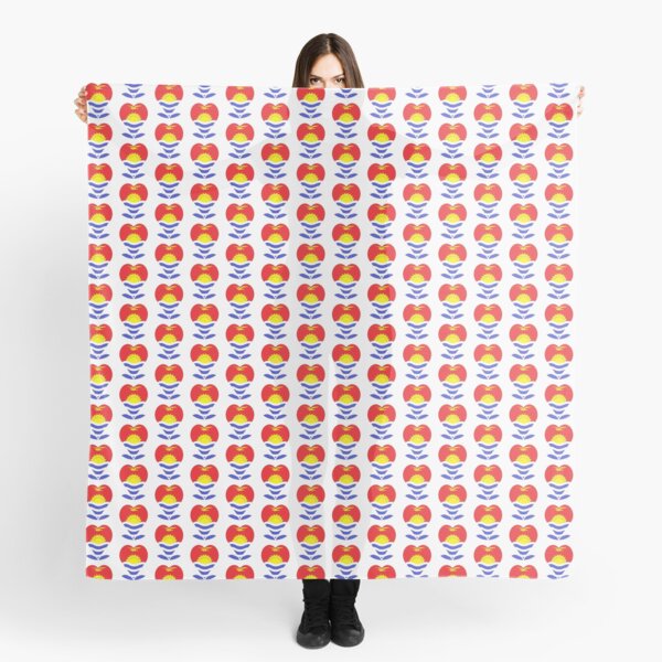 Kiribati Flag Heart Petasl icon Scarf