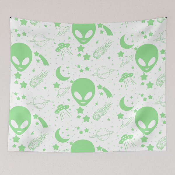 Item preview, Y2K Alien Pattern designed and sold by HippieShackAL.