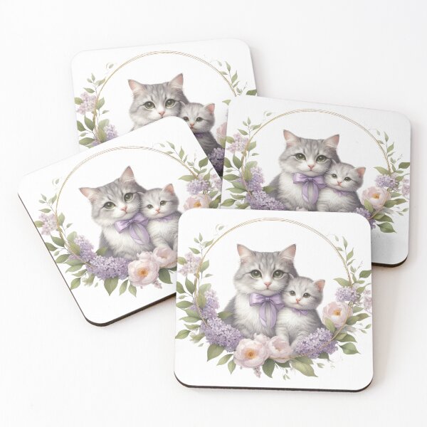 Item preview, Mamá gata con flores designed and sold by DigitCrea.