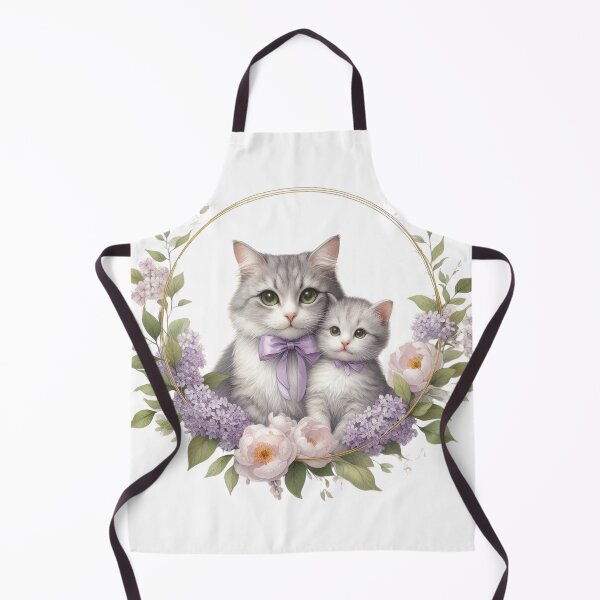 Aperçu de l'œuvre Maman chat avec fleurs créée et vendue par DigitCrea.