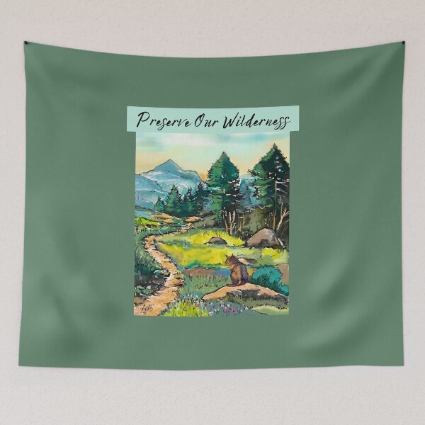 Item preview, Preserve Our Wilderness: Cat in Georgia Mountains designed and sold by adriaquart.