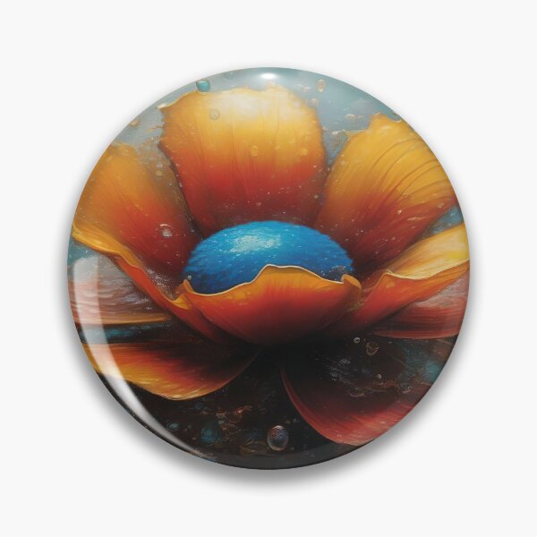 Item preview, Great Orange Flower with Drops designed and sold by Jasna Dragun.