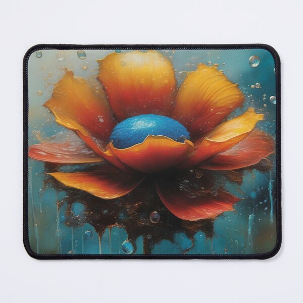 Item preview, Great Orange Flower with Drops designed and sold by Jasna Dragun.