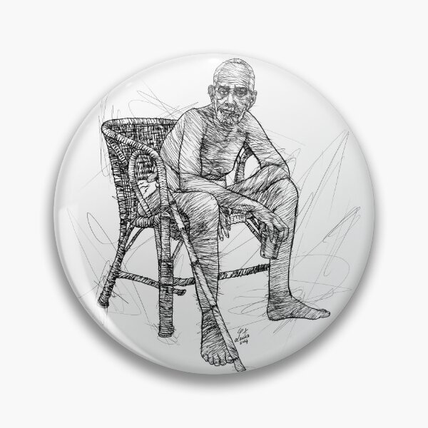 Item preview, RAMANA MAHARSHI ink portrait .1 designed and sold by lautir.