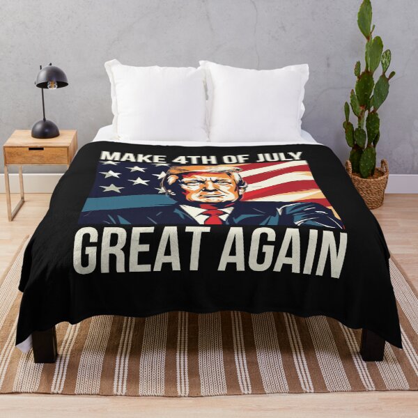 Item preview, Donald Trump Make 4th of july Great Again Patriotic USA flag designed and sold by RaselStyleHub.