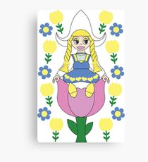 Sitting In The Tulips Canvas Print