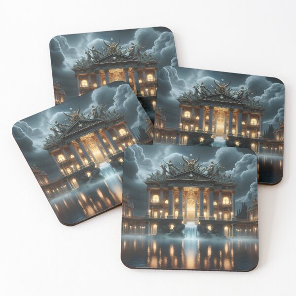 Item preview, Ancient Greek Palace Art with Stormy Clouds  designed and sold by PandaTShirtShop.