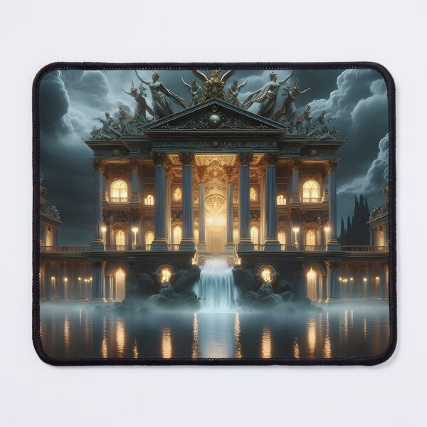 Item preview, Ancient Greek Palace Art with Stormy Clouds  designed and sold by PandaTShirtShop.