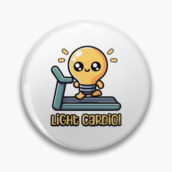 Item preview, Light Cardio! Cute Lightbulb Exercise Pun designed and sold by PMCreative.