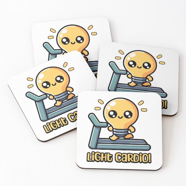 Item preview, Light Cardio! Cute Lightbulb Exercise Pun designed and sold by PMCreative.