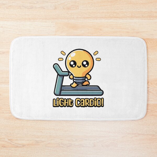 Item preview, Light Cardio! Cute Lightbulb Exercise Pun designed and sold by PMCreative.