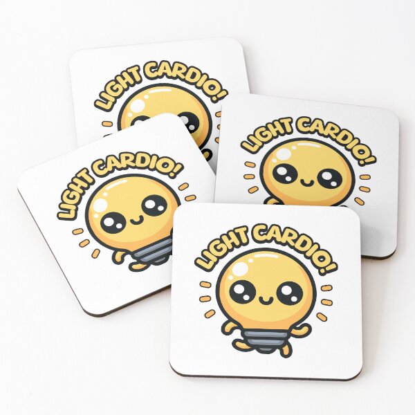 Item preview, Light Cardio! Cute Lightbulb Running Pun designed and sold by PMCreative.