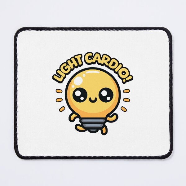 Item preview, Light Cardio! Cute Lightbulb Running Pun designed and sold by PMCreative.