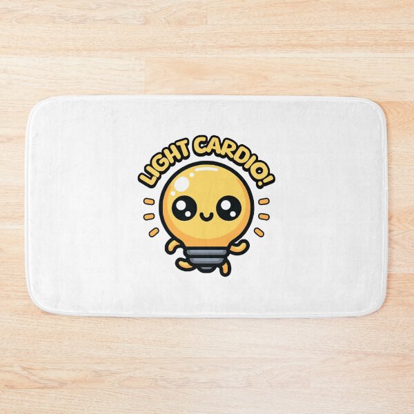 Item preview, Light Cardio! Cute Lightbulb Running Pun designed and sold by PMCreative.