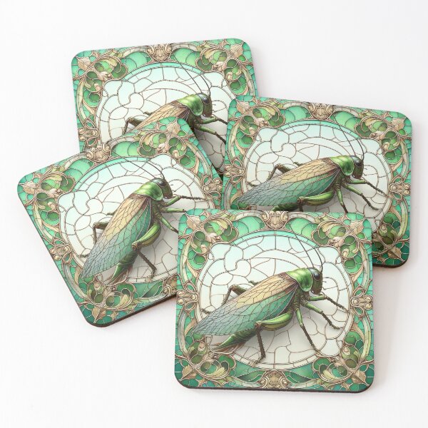 Item preview, Cricket in Leaded Light - Coloured designed and sold by shape-shifter24.