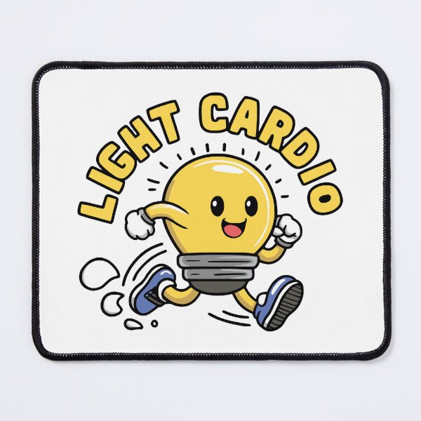 Item preview, Light Cardio! kawaii Lightbulb Running Pun designed and sold by PMCreative.