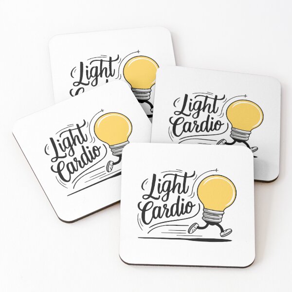 Item preview, Light Cardio! kawaii Lightbulb Running Pun designed and sold by PMCreative.