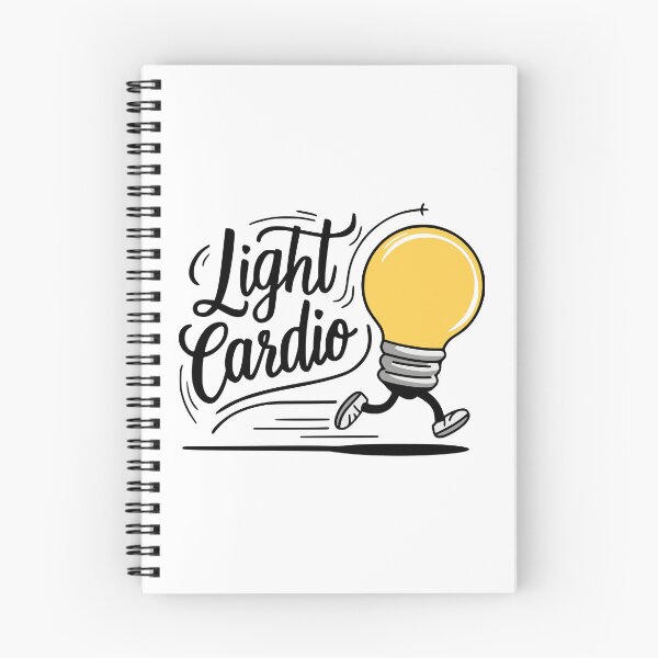 Item preview, Light Cardio! kawaii Lightbulb Running Pun designed and sold by PMCreative.