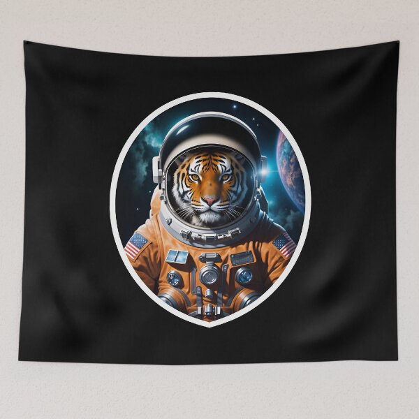 Item preview, Cool Tiger Astronaut In Space designed and sold by TheArtOfPat.