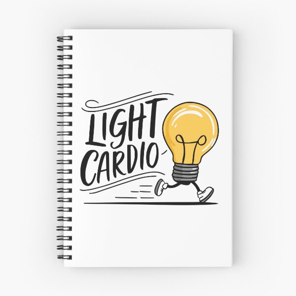 Item preview, Light Cardio! kawaii Running Lightbulb Pun designed and sold by PMCreative.