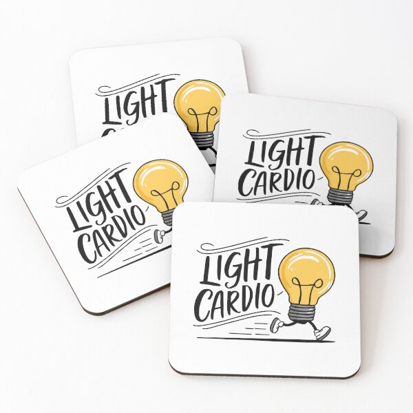 Item preview, Light Cardio! kawaii Running Lightbulb Pun designed and sold by PMCreative.