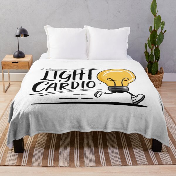 Item preview, Light Cardio! kawaii Running Lightbulb Pun designed and sold by PMCreative.