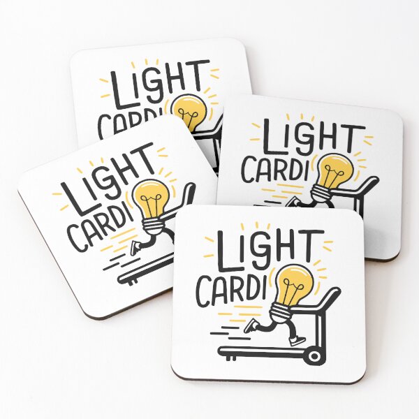 Item preview, Light Cardio! Funny Lightbulb Treadmill Pun designed and sold by PMCreative.