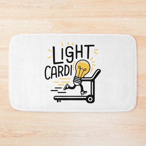 Item preview, Light Cardio! Funny Lightbulb Treadmill Pun designed and sold by PMCreative.