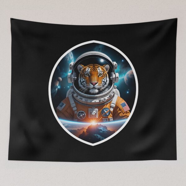 Item preview, Cool Tiger Astronaut In Space designed and sold by TheArtOfPat.
