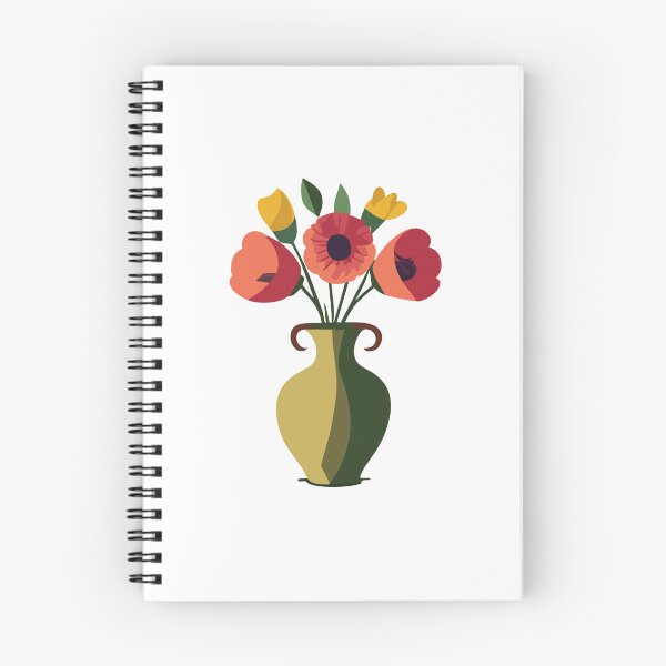 Item preview, Poppy and Tulips Vase Design designed and sold by MagnoliaLamb.
