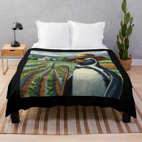 Item preview, Penguin The Proud Gardener Painting designed and sold by CowCanvas.