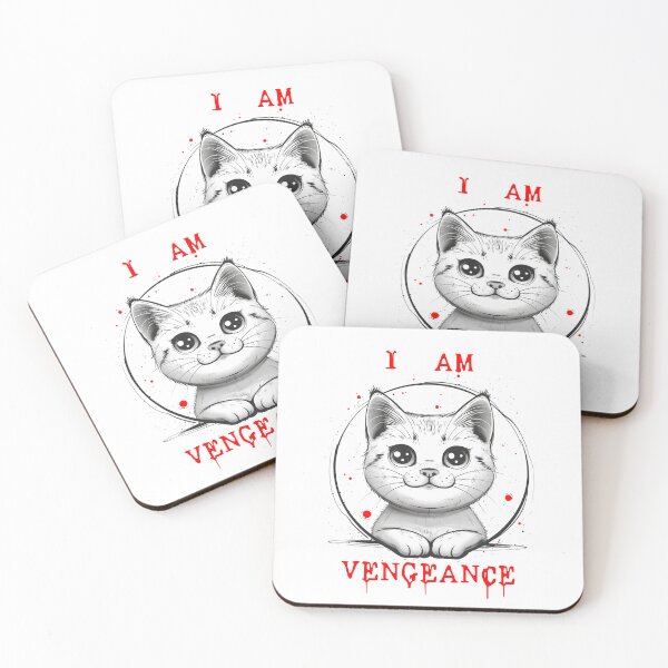 Item preview, Adorable Avenger: 'I Am Vengeance' Kitty Design designed and sold by Ignorant-Artist.