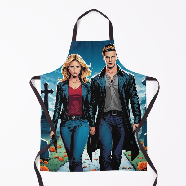 Item preview, Buffy and Angel taking on the night designed and sold by GlitteringPixie.