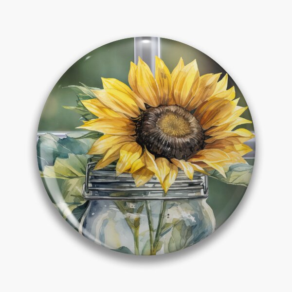 Artikelvorschau, Einmachglas mit Sonnenblume im Fenster entworfen und verkauft von tomorrowsart.