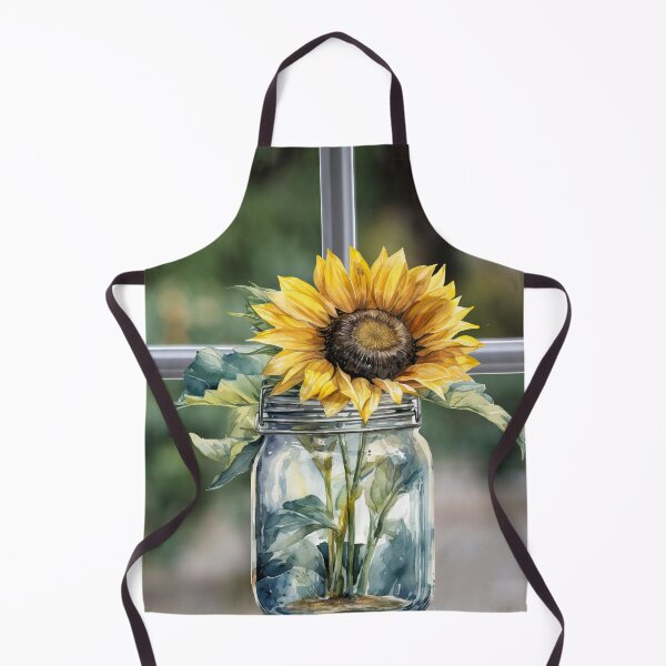 Artikelvorschau, Einmachglas mit Sonnenblume im Fenster entworfen und verkauft von tomorrowsart.