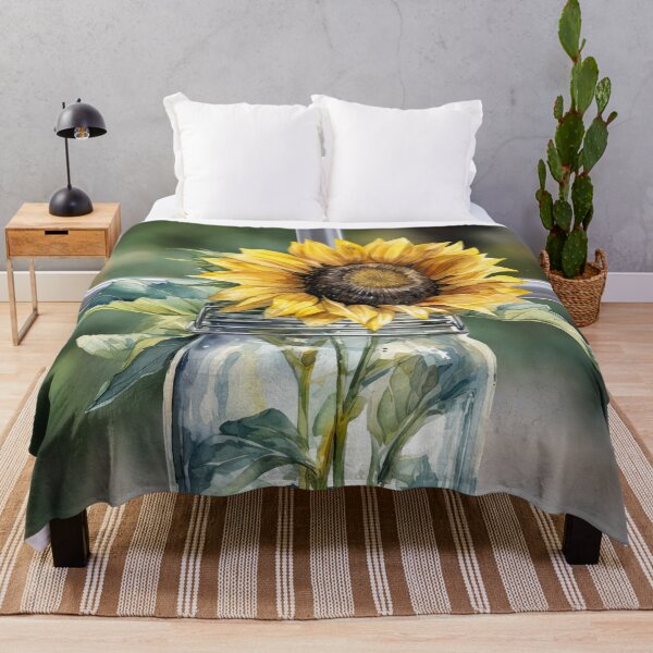 Item preview, Mason Jar with Sunflower in Window designed and sold by tomorrowsart.