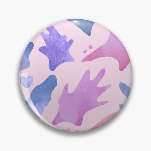 Item preview, Watercolour shapes and hearts on pink background designed and sold by Fantacaroo Designs.