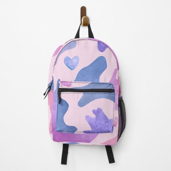Item preview, Watercolour shapes and hearts on pink background designed and sold by Fantacaroo Designs.
