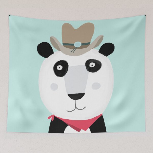 Item preview, Funny Panda with Cute Cowboy Hat by Carla Daly designed and sold by Carla Daly.