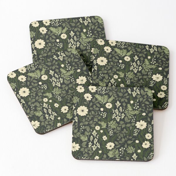 Item preview, Woodland Nouveau Pattern Forest Green designed and sold by lauragraves.
