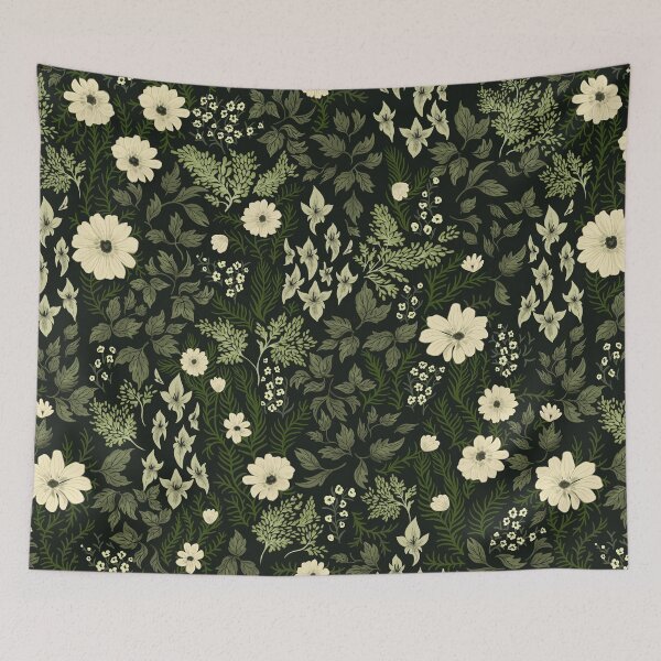Item preview, Woodland Nouveau Pattern Forest Green designed and sold by lauragraves.
