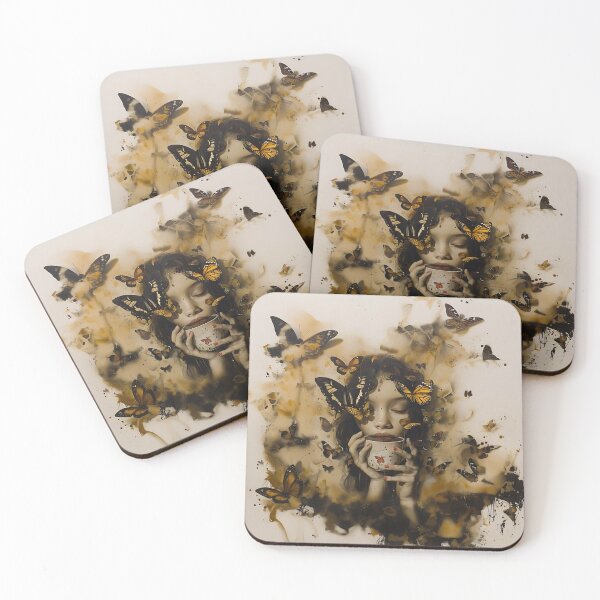 Item preview, Butterfly Reverie And Coffee Art designed and sold by Obsidian Ink by Wilshire.