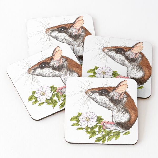Item preview, Small garden dormouse with flowers designed and sold by camarocaro.