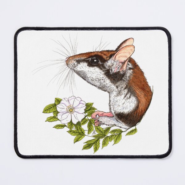 Item preview, Small garden dormouse with flowers designed and sold by camarocaro.