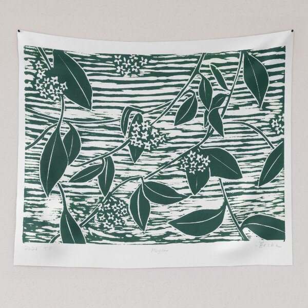 Item preview, Woodblock Hoya Flowers  designed and sold by kapowy27.