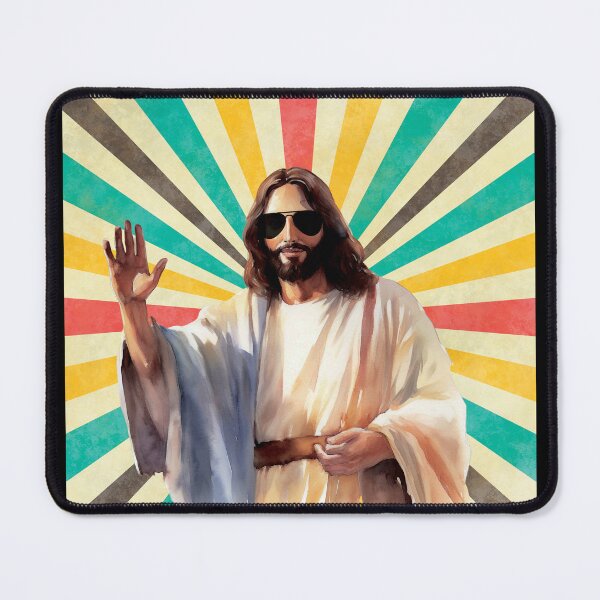 Item preview, I Can't But I Know A Guy Retro Jesus With Sunglasses Funny Christian designed and sold by stylesip.