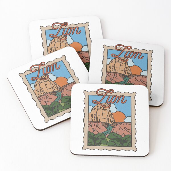 Item preview, Zion National Park Stamp Design designed and sold by GraficoStudios.