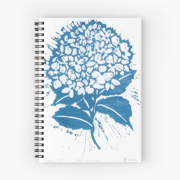 Item preview, Hydrangea Japanese Woodblock Print designed and sold by kapowy27.