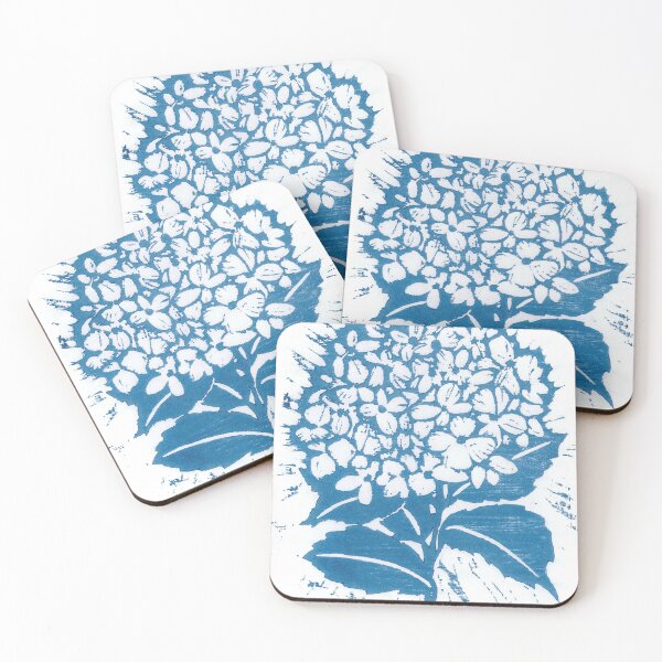 Item preview, Hydrangea Japanese Woodblock Print designed and sold by kapowy27.